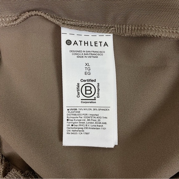 Athleta Venice Flare Pant Pyrite Tan Taupe Slit Ankle Size XL - Picture 11 of 12